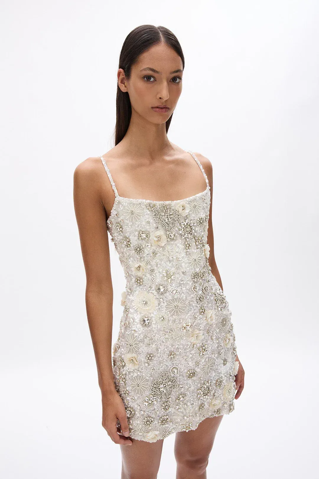 RACHEL GILBERT FRANCESCA MINI DRESS IVORY SIZE 0 / AU 6 for rent on The Volte - main image