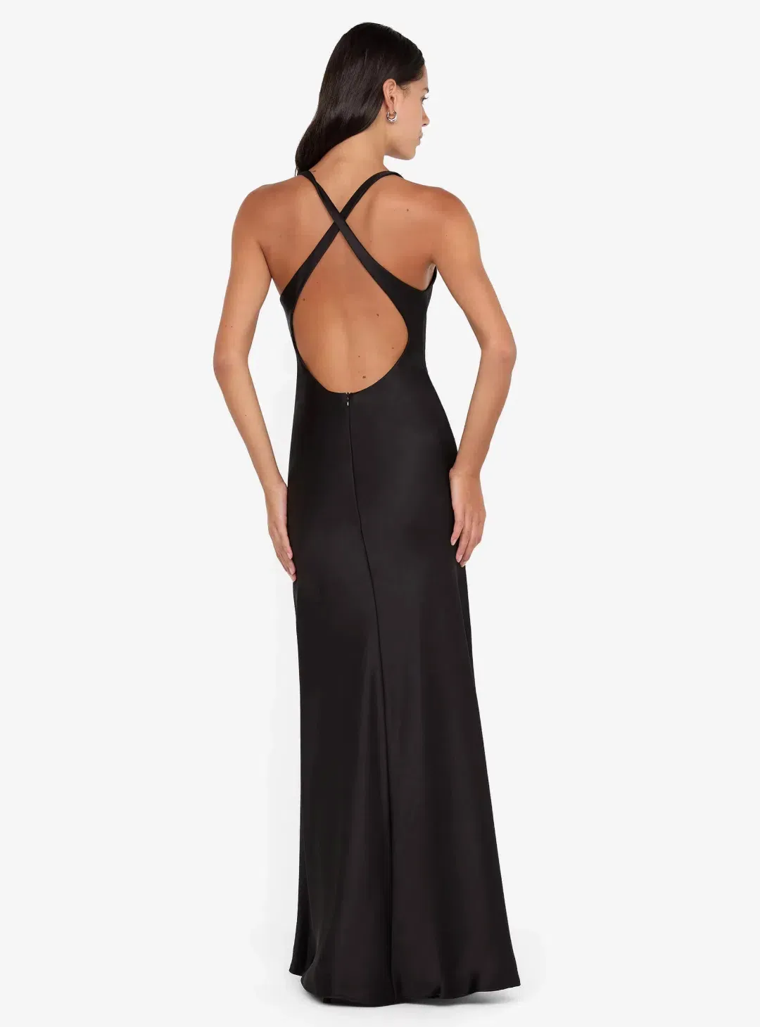 Dreamer V neck Dress Black for rent on The Volte - main image