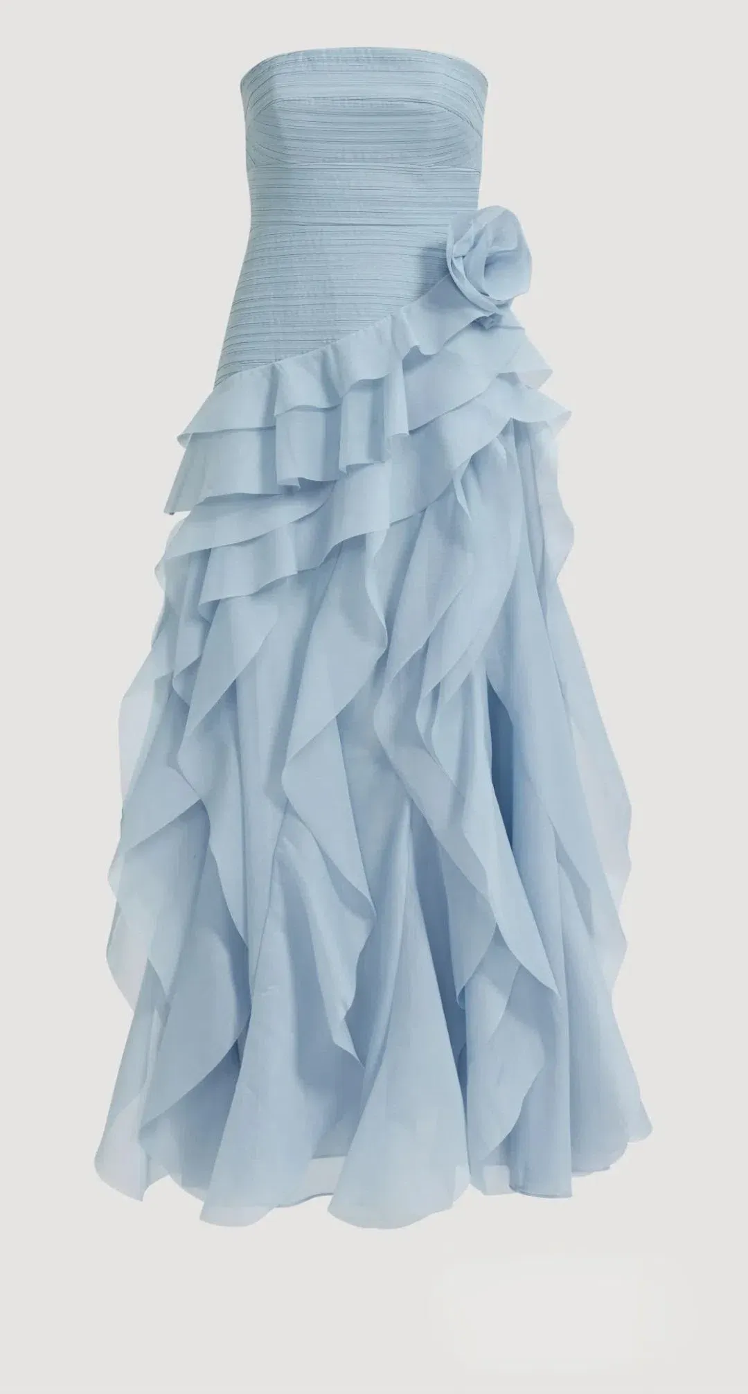 Aje Canyon Gown - Blue - Size 6 for rent on The Volte - main image