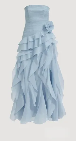 Aje Canyon Gown - Blue - Size 6 for rent on The Volte - image 1