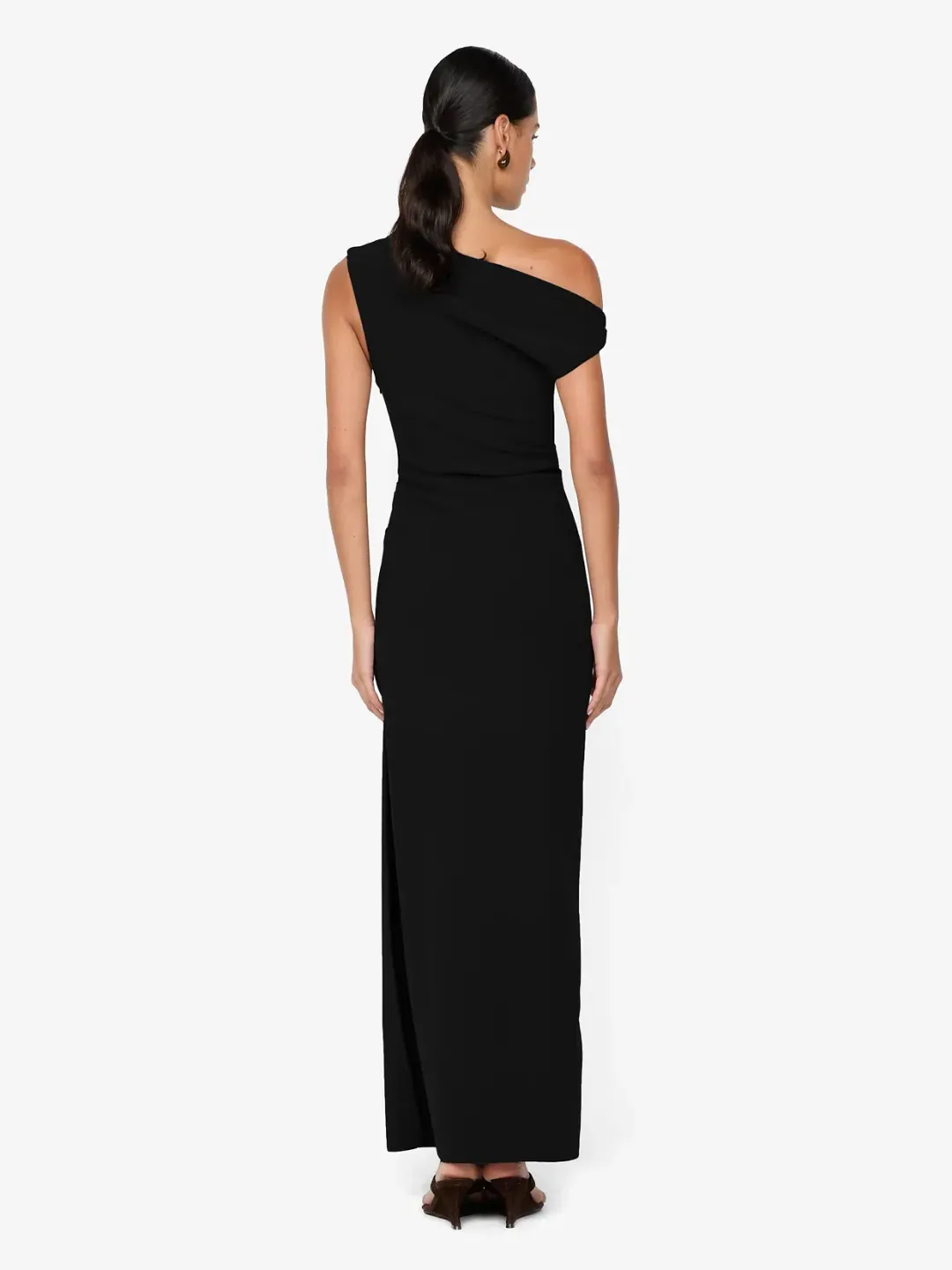 BEC + BRIDGE LEORA ASYM MAXI DRESS BLACK SIZE AU 10 for rent on The Volte - main image