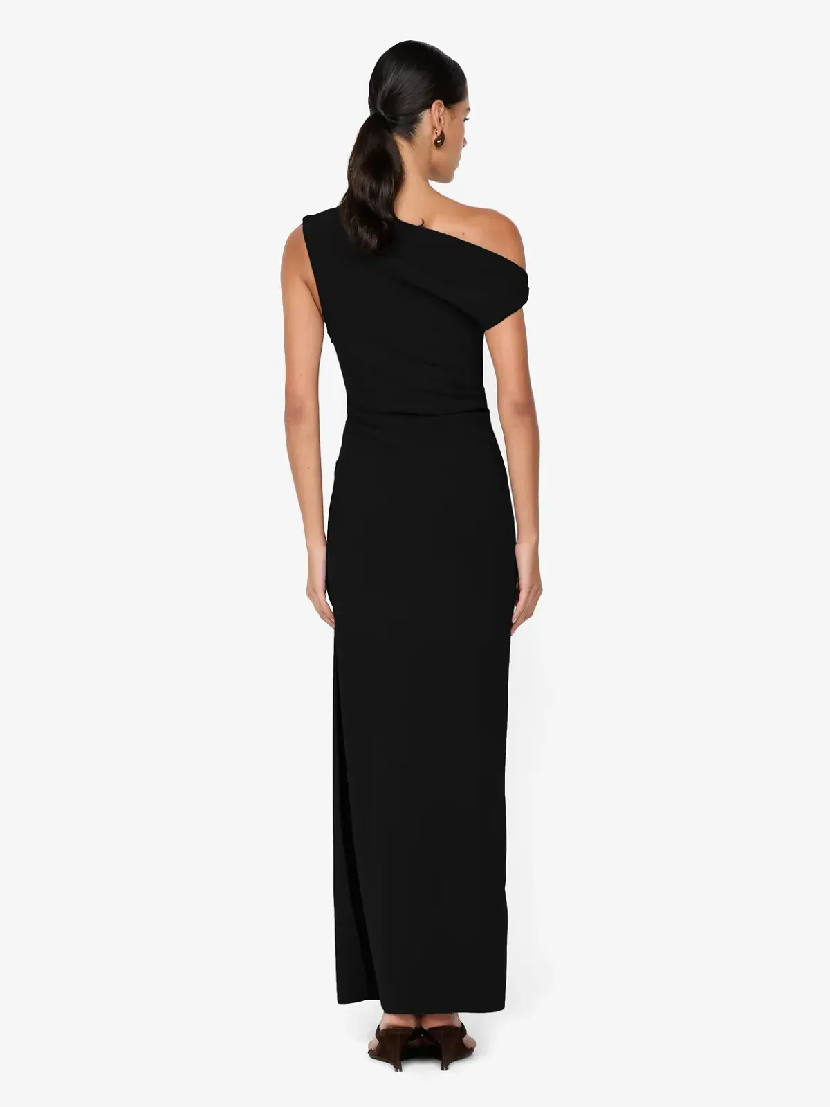 BEC + BRIDGE LEORA ASYM MAXI DRESS BLACK SIZE AU 10 for rent on The Volte - main image