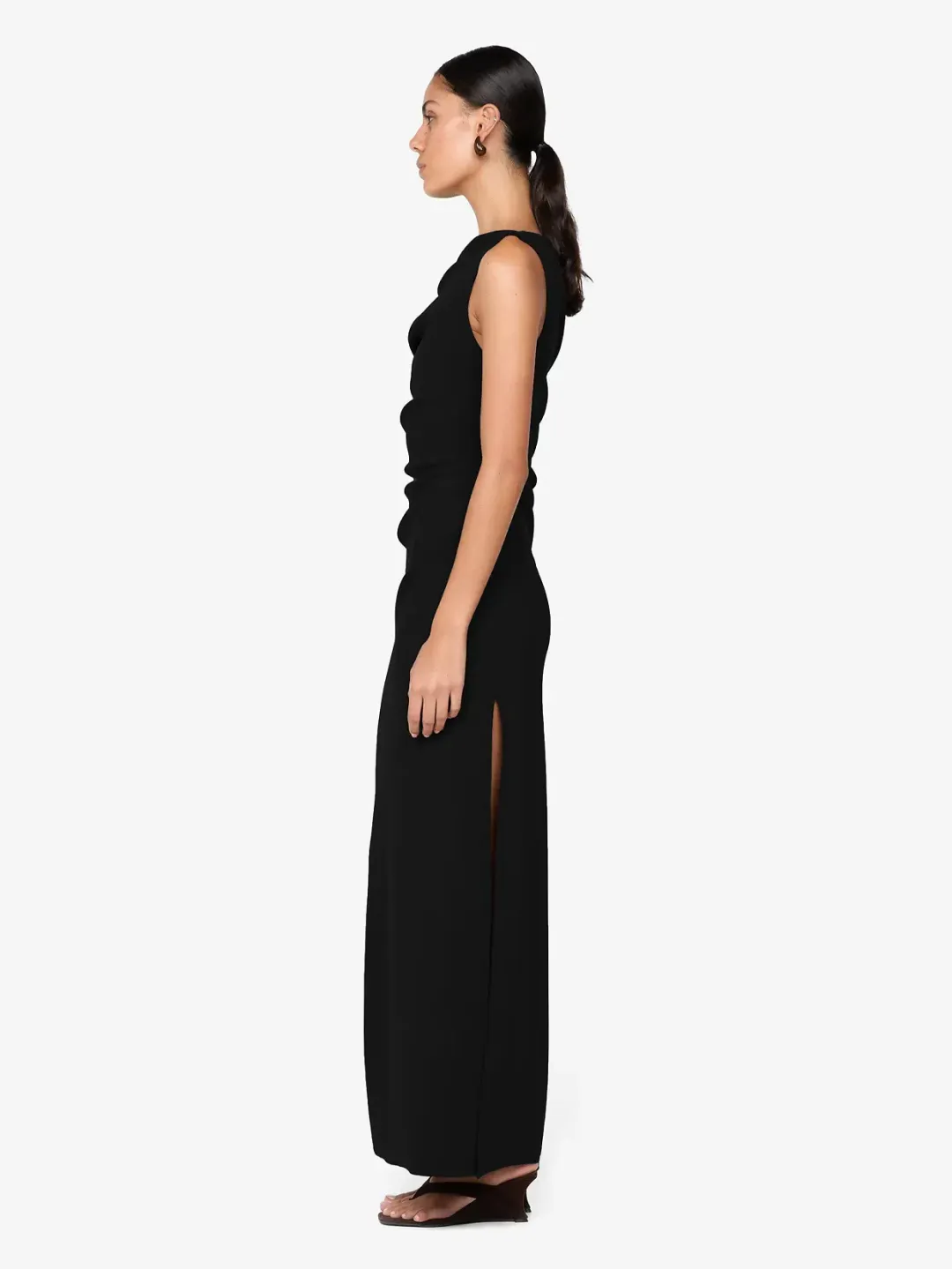 BEC + BRIDGE LEORA ASYM MAXI DRESS BLACK SIZE AU 10 for rent on The Volte - main image