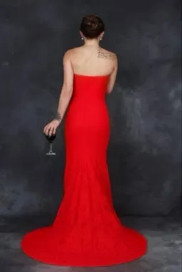 Bariano Red Gown – Size 6 for rent on The Volte - image 2