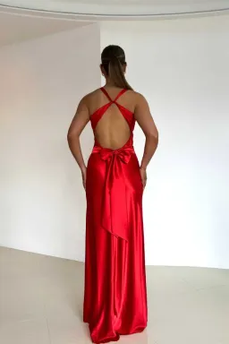 Ruth Tarvydas Goddess Gown in Bright Red Size AU10 for rent on The Volte - image 3