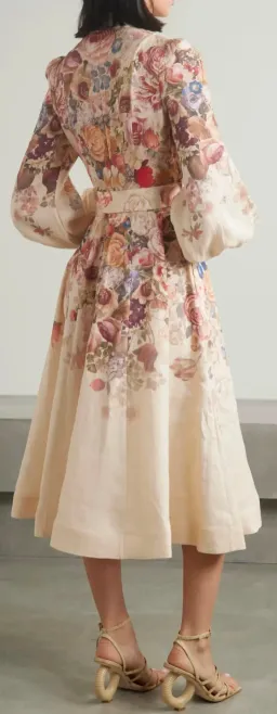 ZIMMERMANN LUMINOSITY BUTTONED MIDI DRESS SIZE 4 for rent on The Volte - image 4