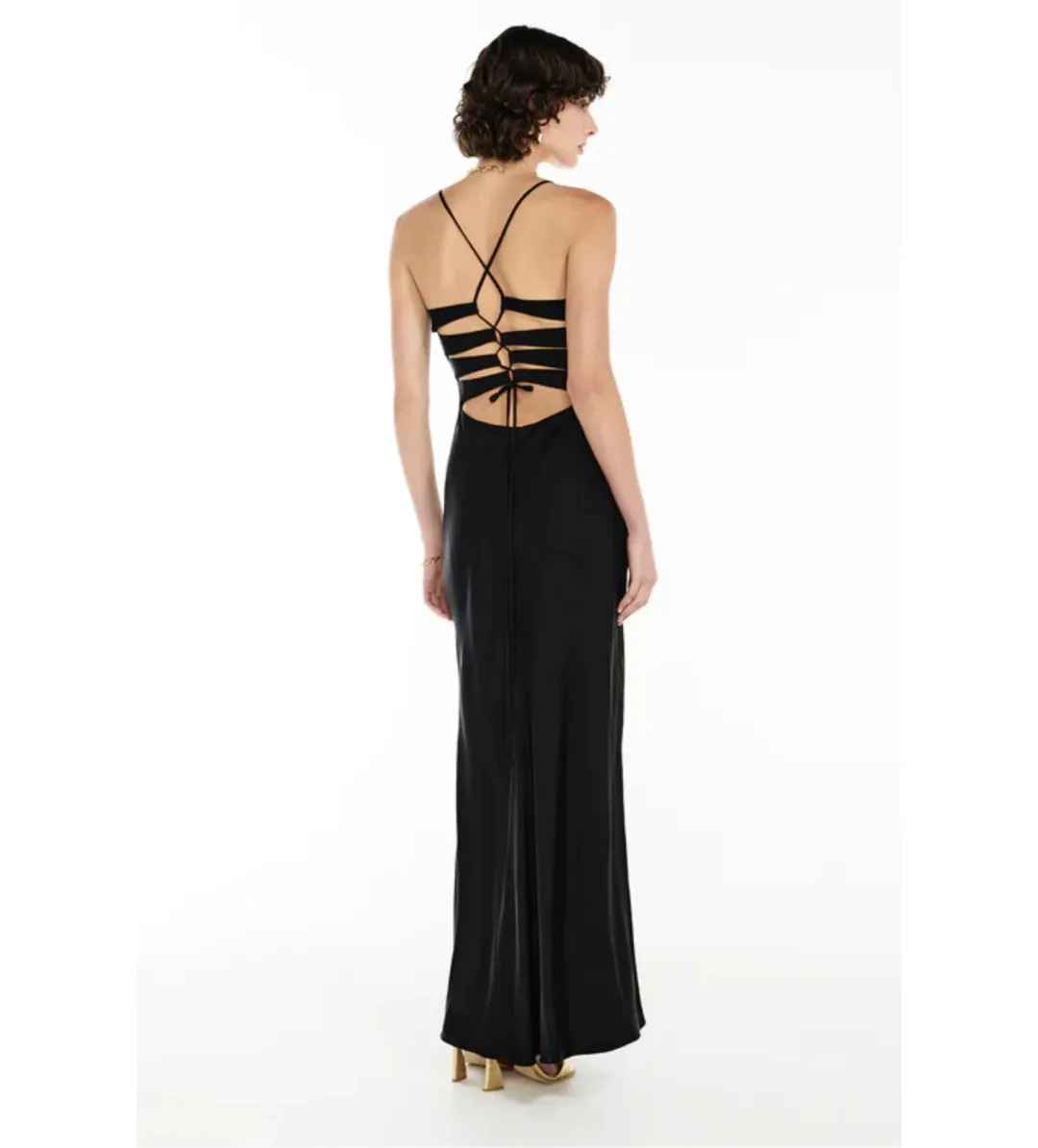 Manning Cartell Time To Shine Slip Dress in Black Size AU10 for rent on The Volte - main image