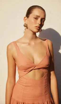 Bec & Bridge - Alamos Dress | in Grapefruit, Size 6 for rent on The Volte - image 1