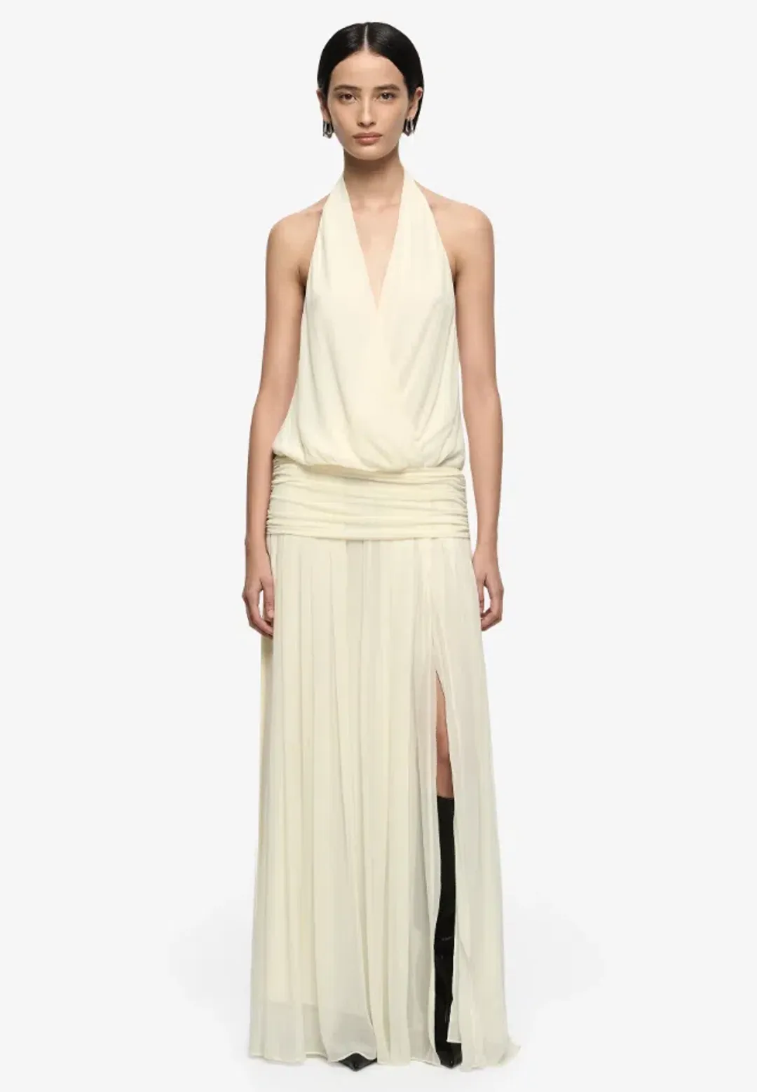 Bec & Bridge JASMIN V MAXI DRESS LEMON SORBET size 6 for rent on The Volte - main image