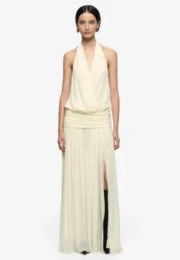 Bec & Bridge JASMIN V MAXI DRESS LEMON SORBET size 6 for rent on The Volte - image 1