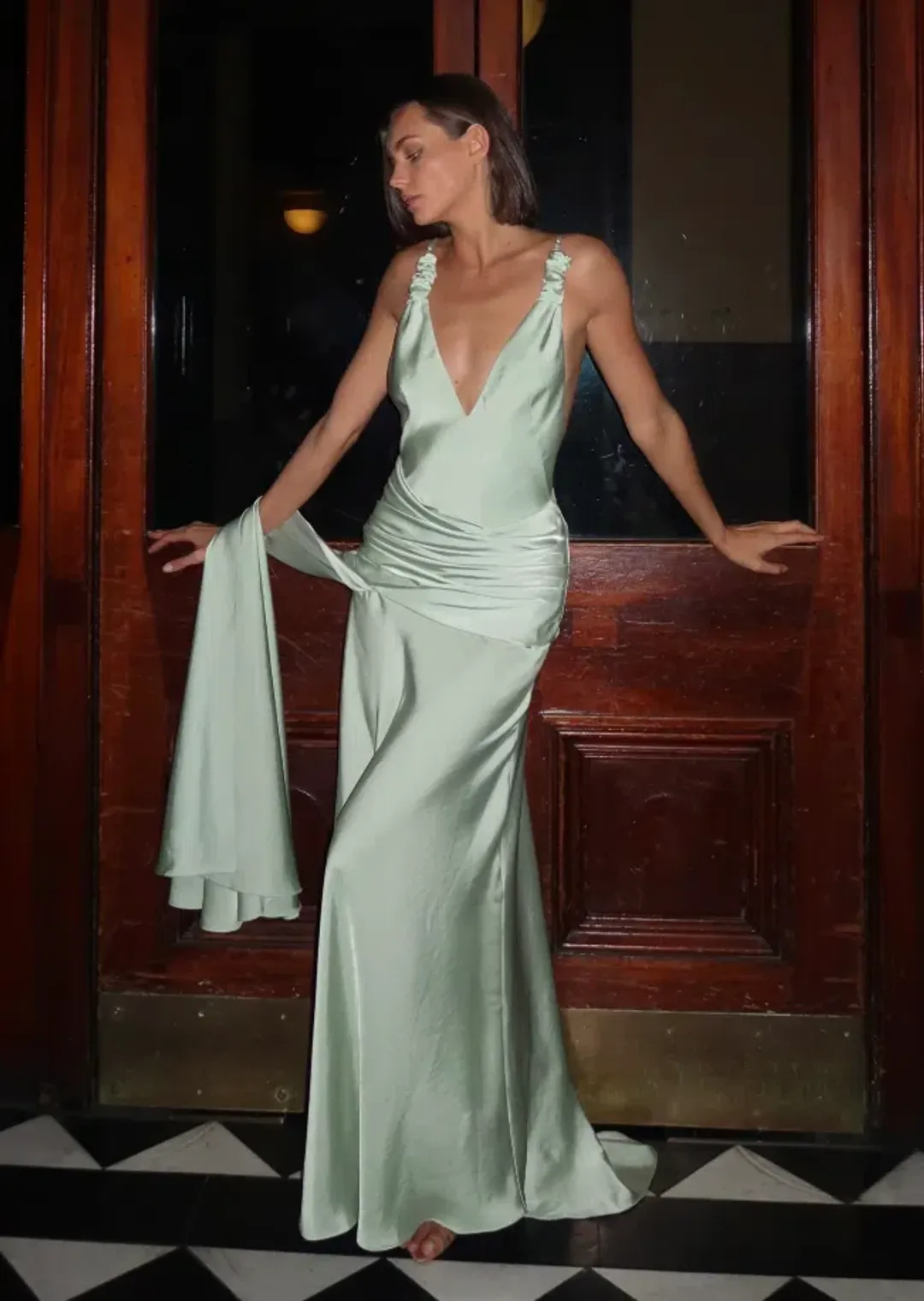 Arcina Ori MADALENA DRESS MINT Size S for rent on The Volte - main image