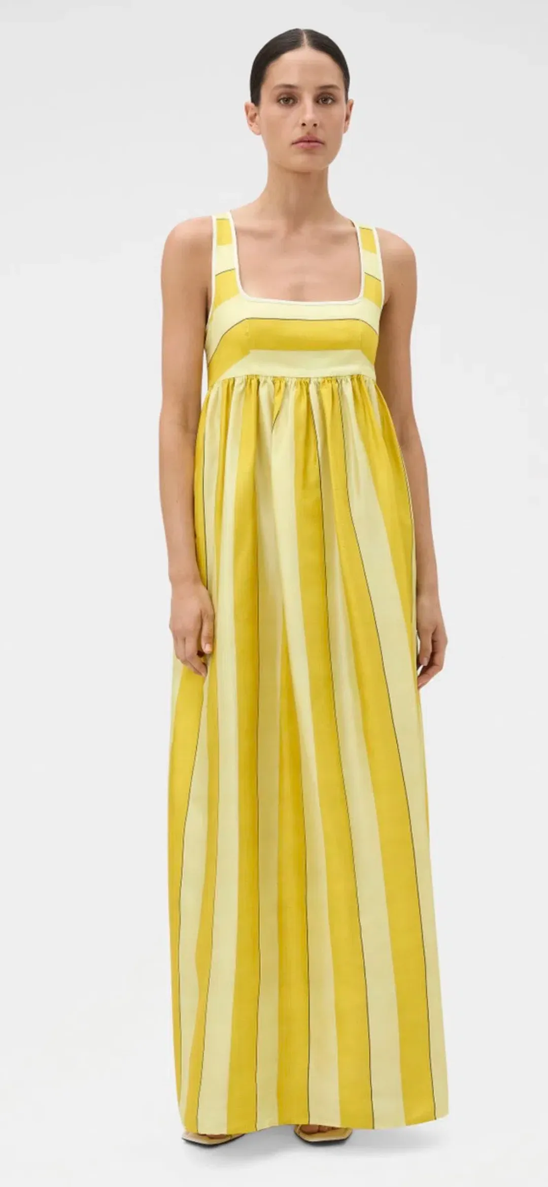 Oroton Slub Silk Stripe Sundress Size 10 for rent on The Volte - main image