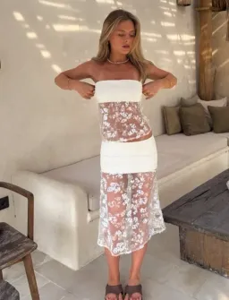 Desero Jacare Marbella Blanche Skirt & Top 8 for rent on The Volte - image 1