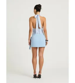 Benni Tiano Mini Dress in Blue Stripe Size AU10 for rent on The Volte - image 3