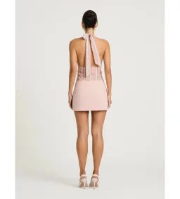 Benni Tiano Mini Dress in Pink Stripe Size AU6 for rent on The Volte - image 4