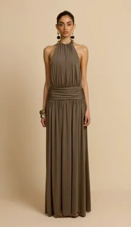 Arcina Ori Santina Dress Khaki - size XS for rent on The Volte - image 2