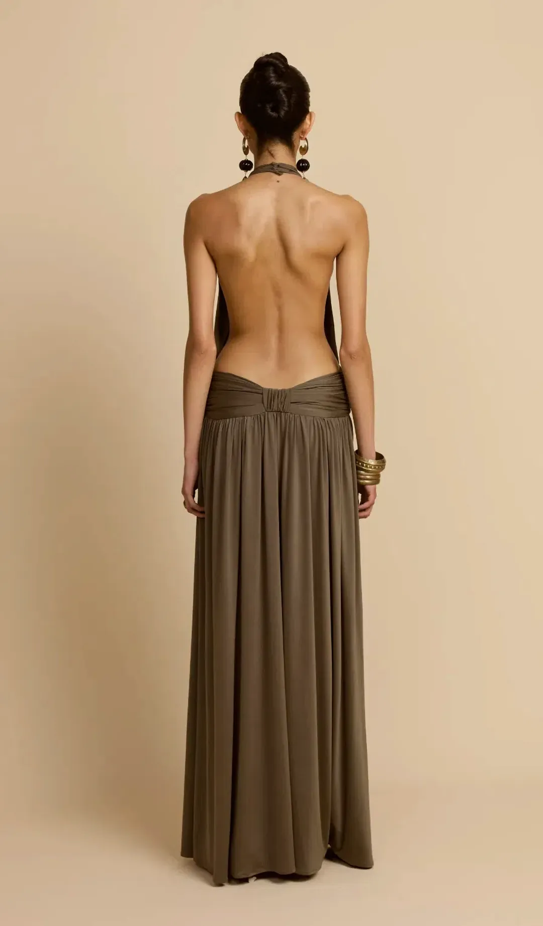 Arcina Ori Santina Dress Khaki - size XS for rent on The Volte - main image