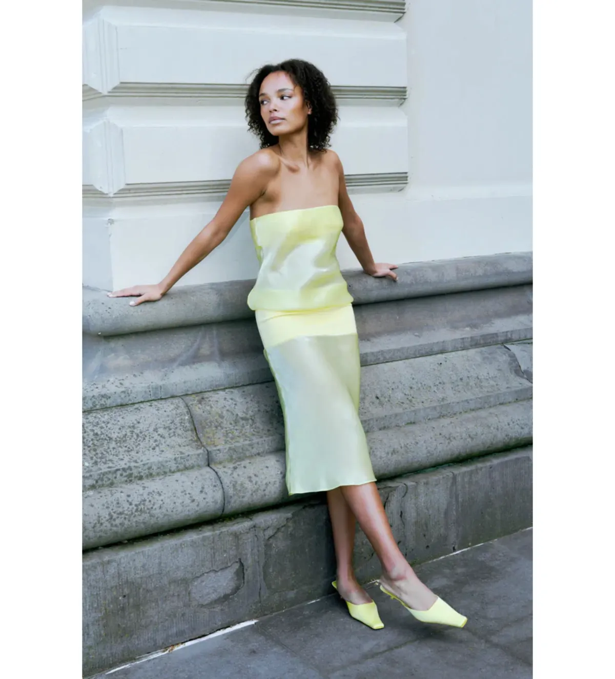 Mode Mischief Melt Panel Dress in Limoncello Size S/AU8 for rent on The Volte - main image