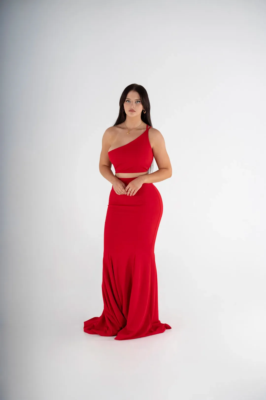 Gossip Gowns Jane Maxi Gown Set Chilli Red for rent on The Volte - main image