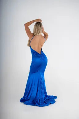 Gossip Gowns Mia Gown Royal Blue for rent on The Volte - image 3