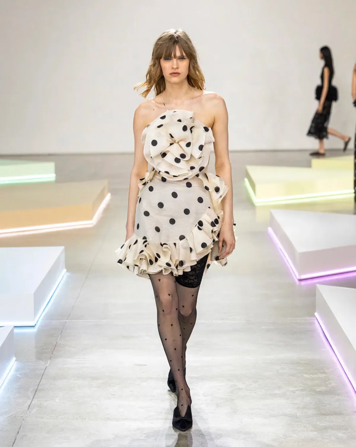 Zimmermann Crush Ruffle Halter Mini Dress size 8  for rent on The Volte - main image