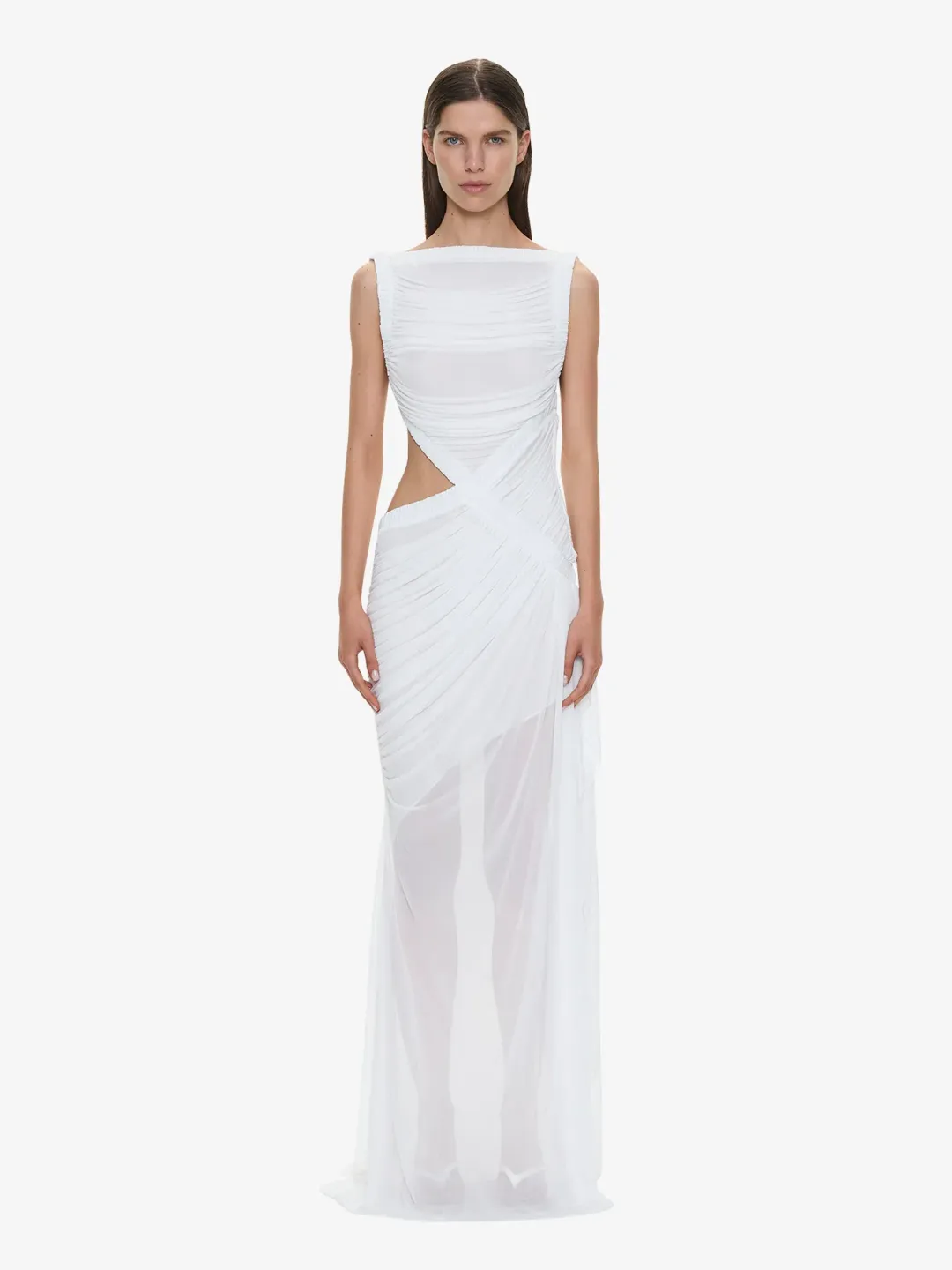 Christopher Esber Theia Squared Dress White Size 8 for rent on The Volte - main image