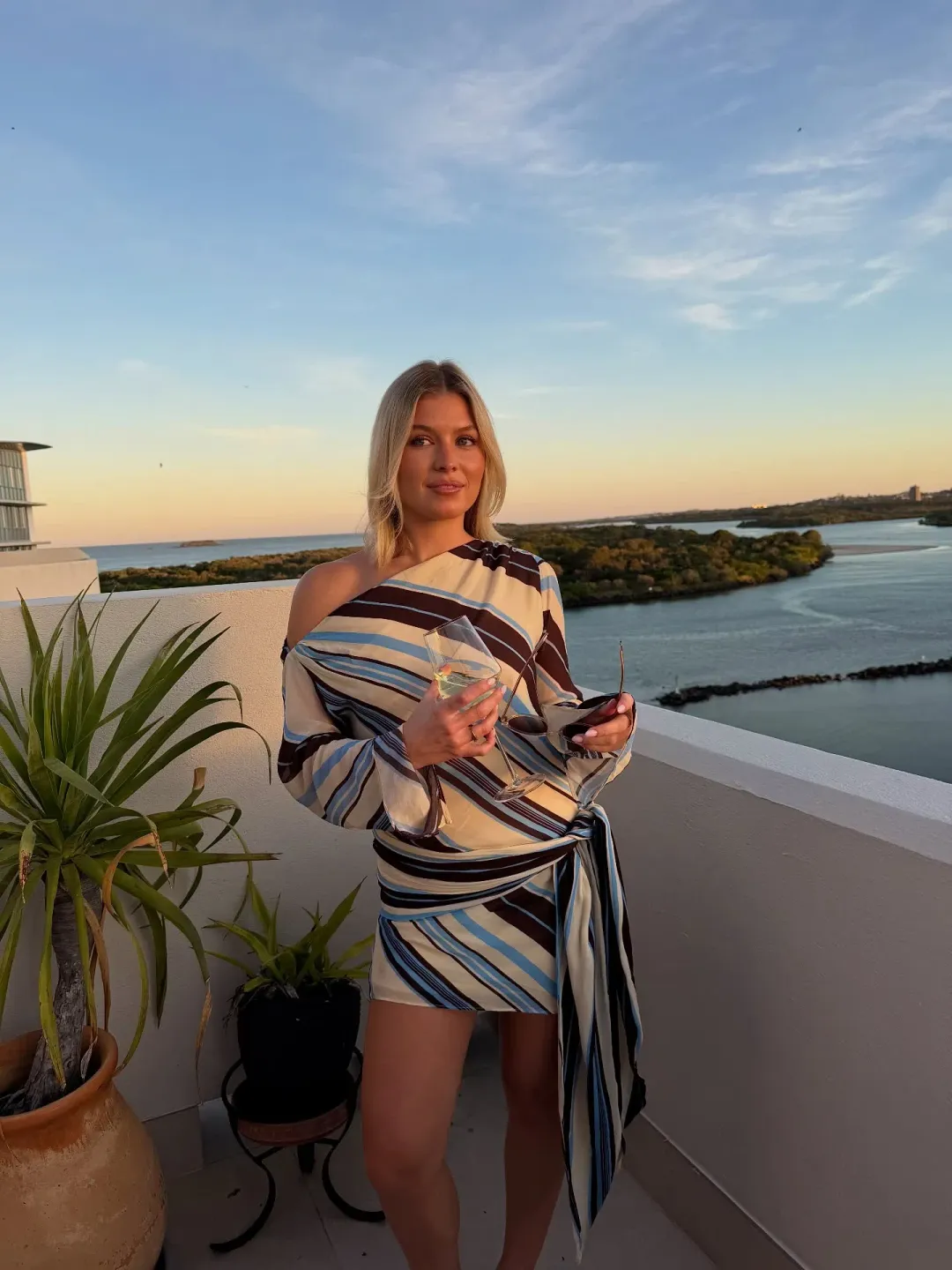 Benni Elise Mini Ocean Stripe Size 6 for rent on The Volte - main image