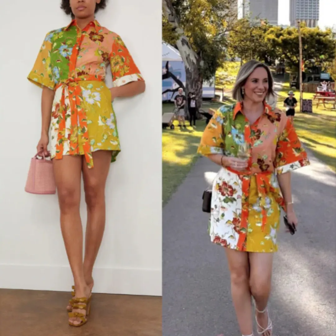 Alemais Hotel Lamu Spliced Shirtdress Size 8 for rent on The Volte - main image