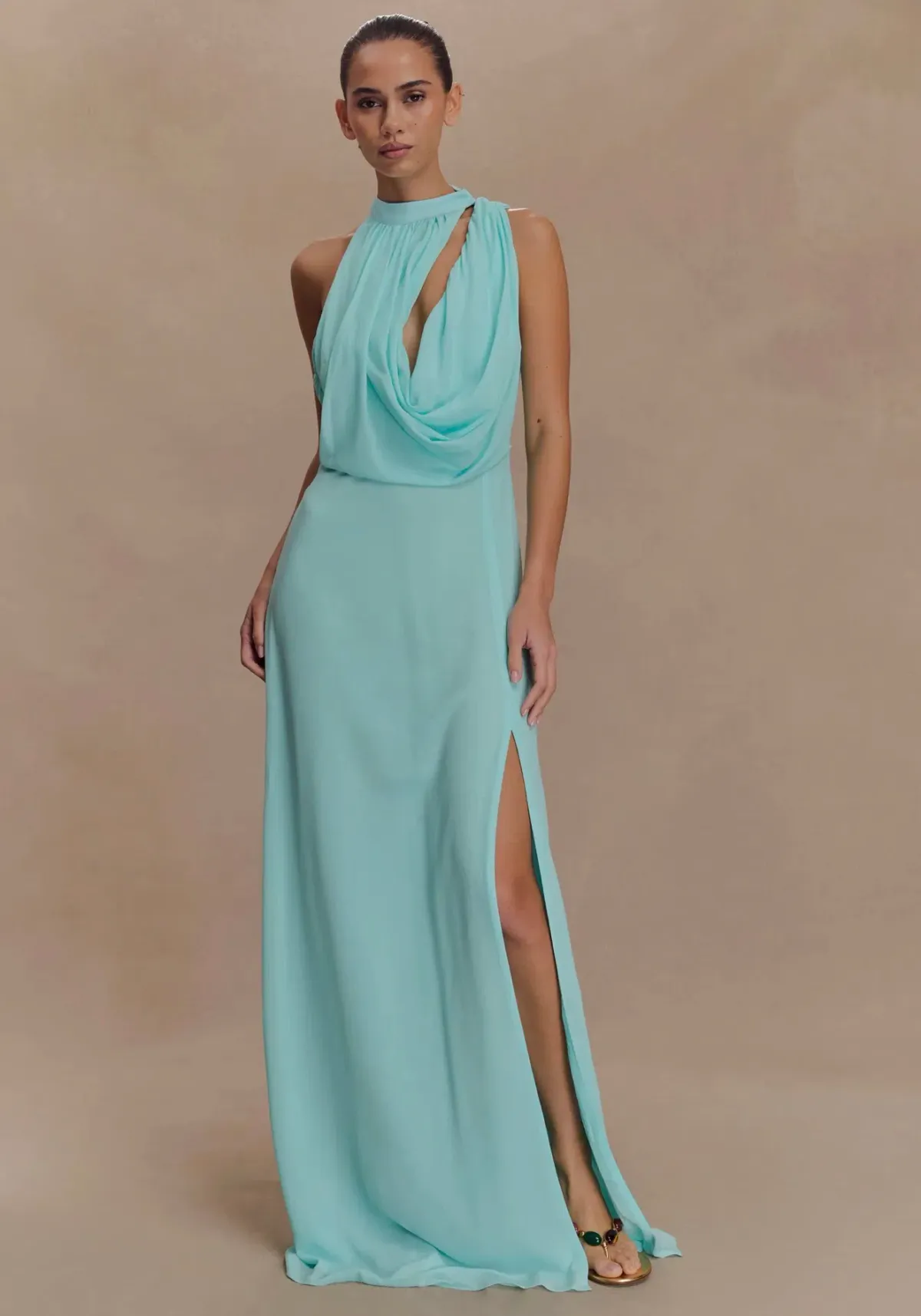 Meshki - Galia Cowl Neck Maxi Dress XS for rent on The Volte - main image