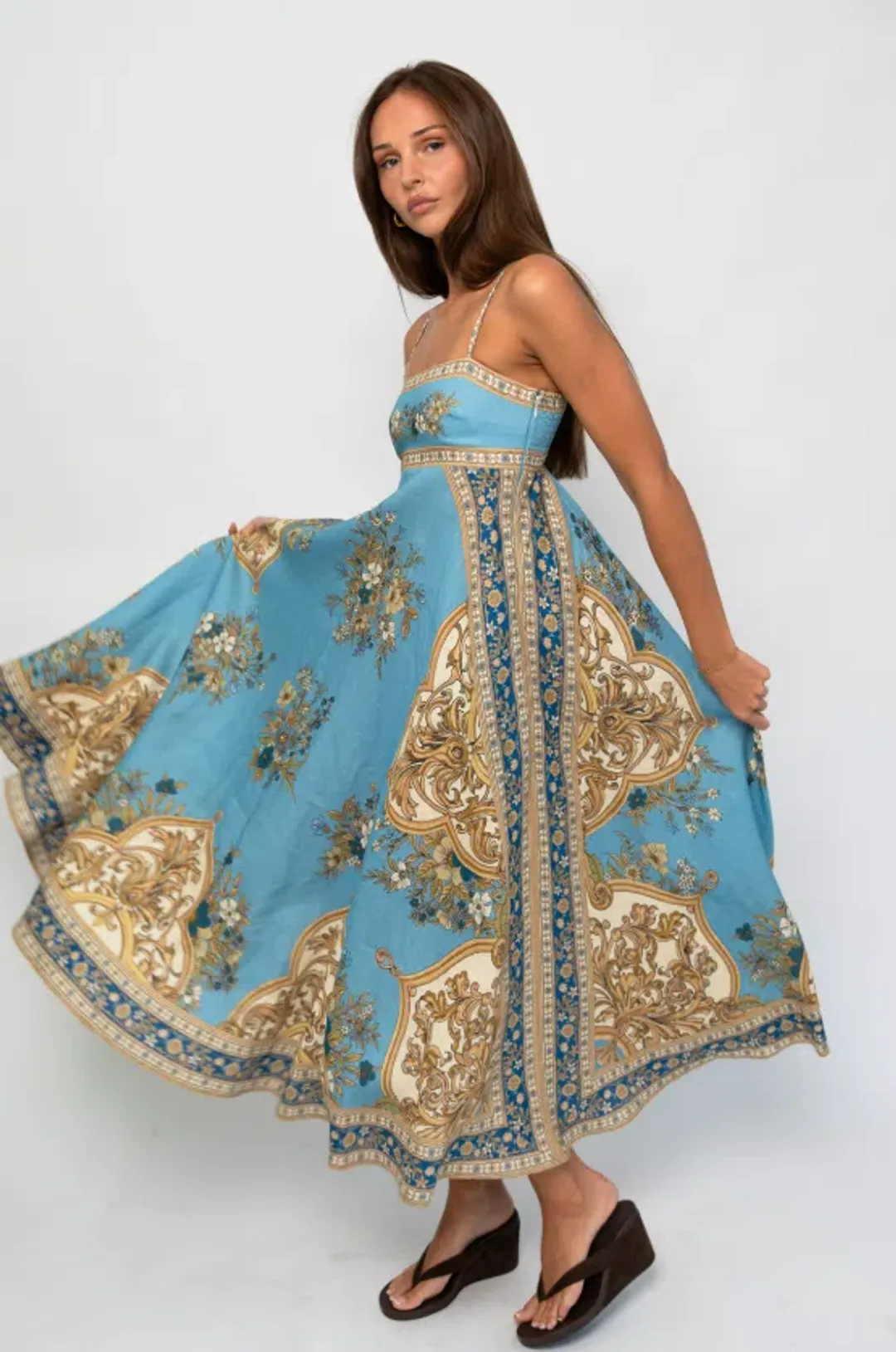 Alèmais x La. Sirena Cassie Exclusive Midi Dress sz 8 for rent on The Volte - main image