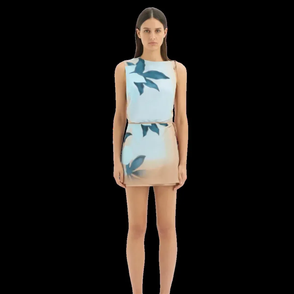 SIR. The Label Serene Mini Dress – Blue Floral sz 8 for rent on The Volte - main image