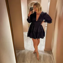 AJE Fallingwater Black Mini Dress Size 8  for rent on The Volte - image 1