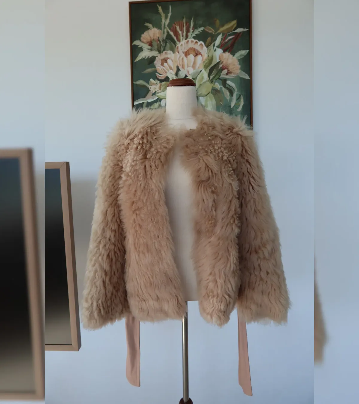 ZIMMERMANN Resistance Belted Shearling Leather Jacket for rent on The Volte - main image