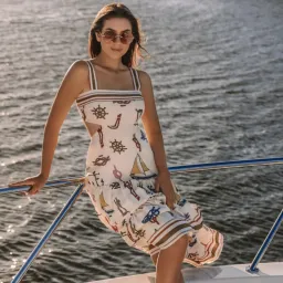 Alemais Ships Ahoy’ Sun Dress Multi Size 8 for rent on The Volte - image 4