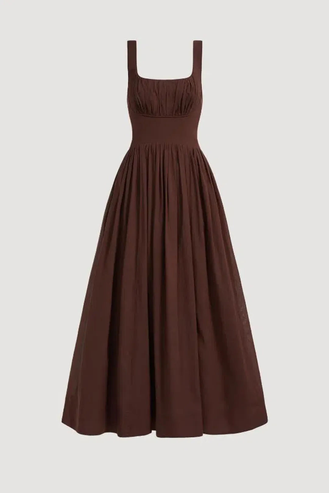 🤎 New AJE Sunny Midi Dress in Chocolate Brown Size 12 AU 🤎 for rent on The Volte - main image