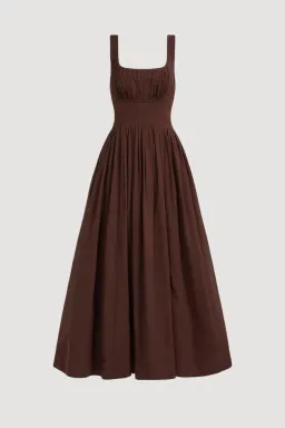 🤎 New AJE Sunny Midi Dress in Chocolate Brown Size 12 AU 🤎 for rent on The Volte - image 7