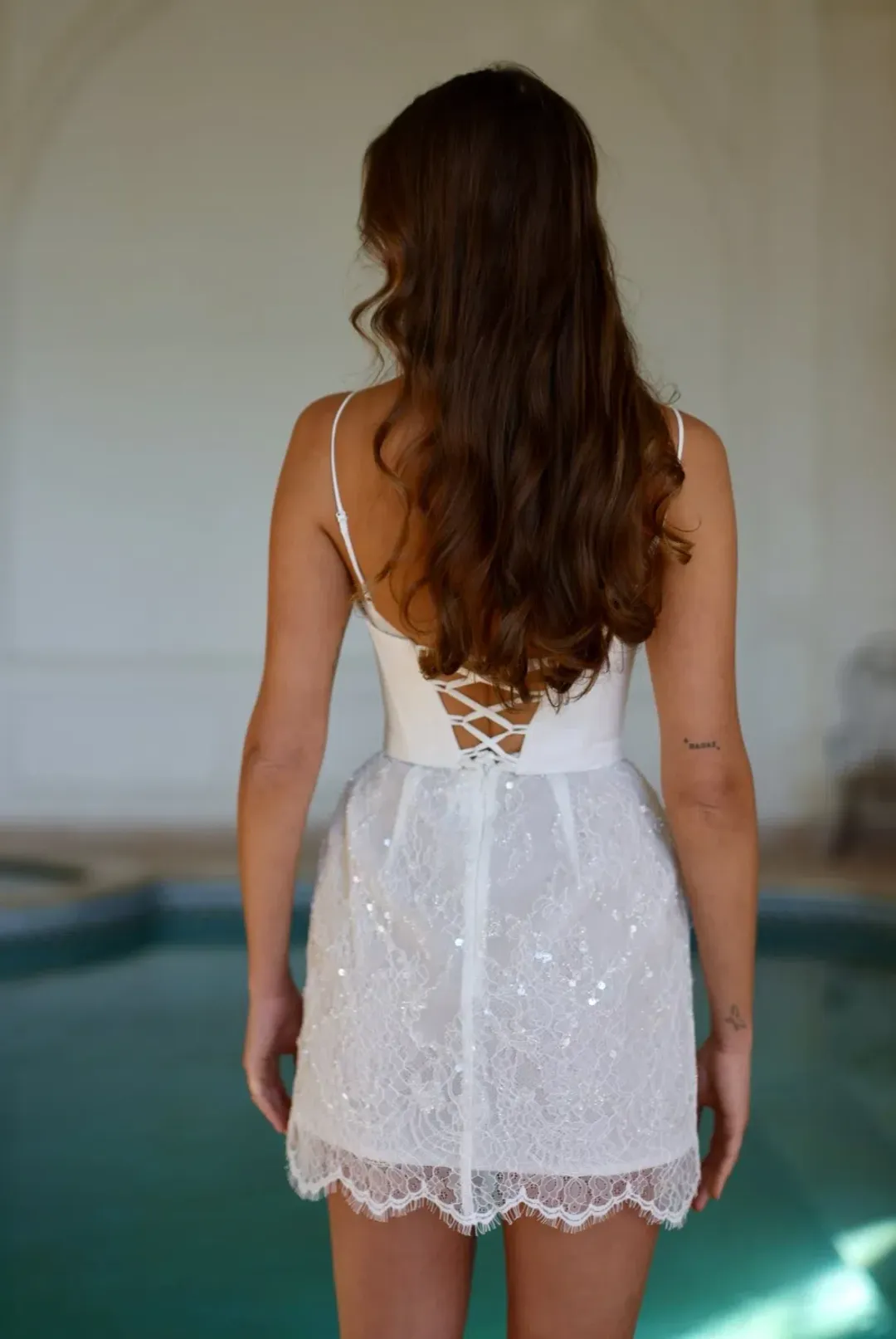Rosie Etienne | Sophie Bridal Mini | Size 8 for rent on The Volte - main image