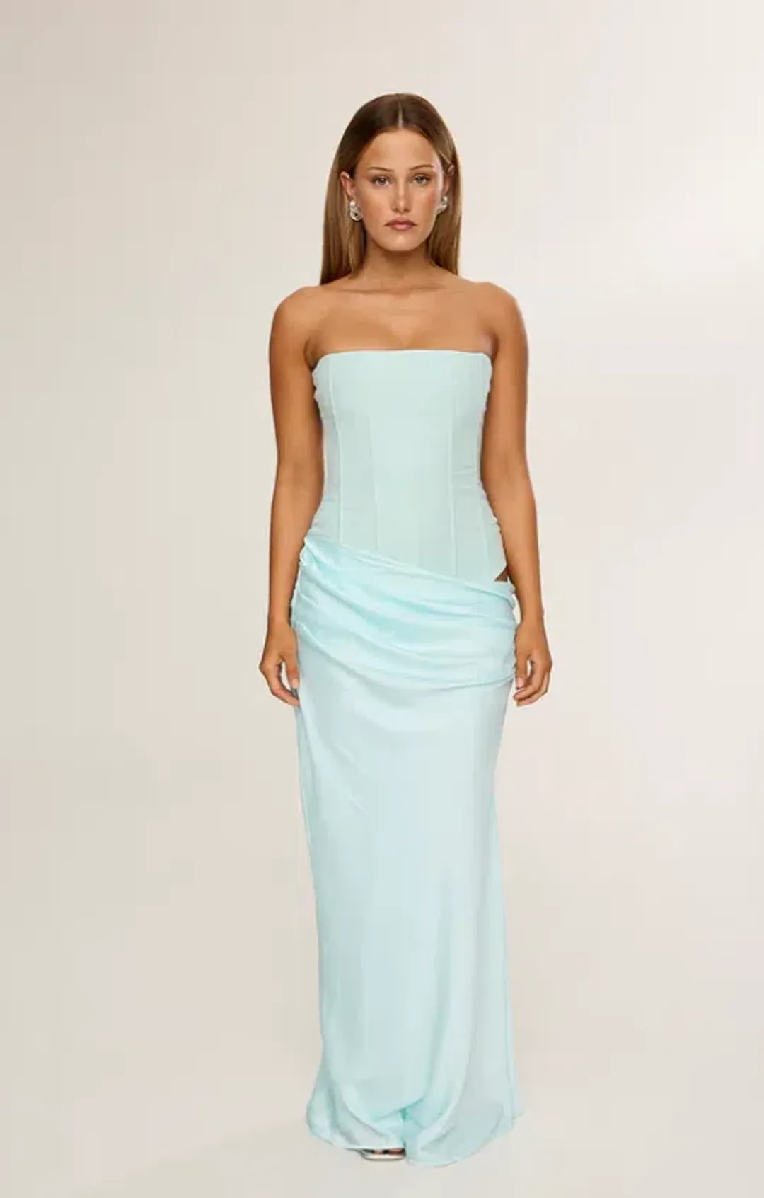 HNTR The Label Huxley Gown – Aqua sz 8 for rent on The Volte - main image