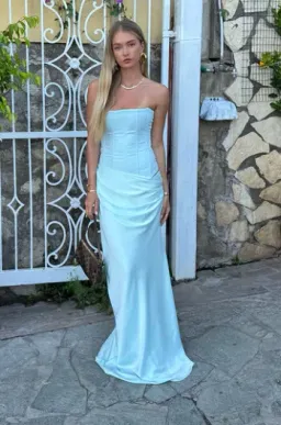 HNTR The Label Huxley Gown – Aqua sz 8 for rent on The Volte - image 1