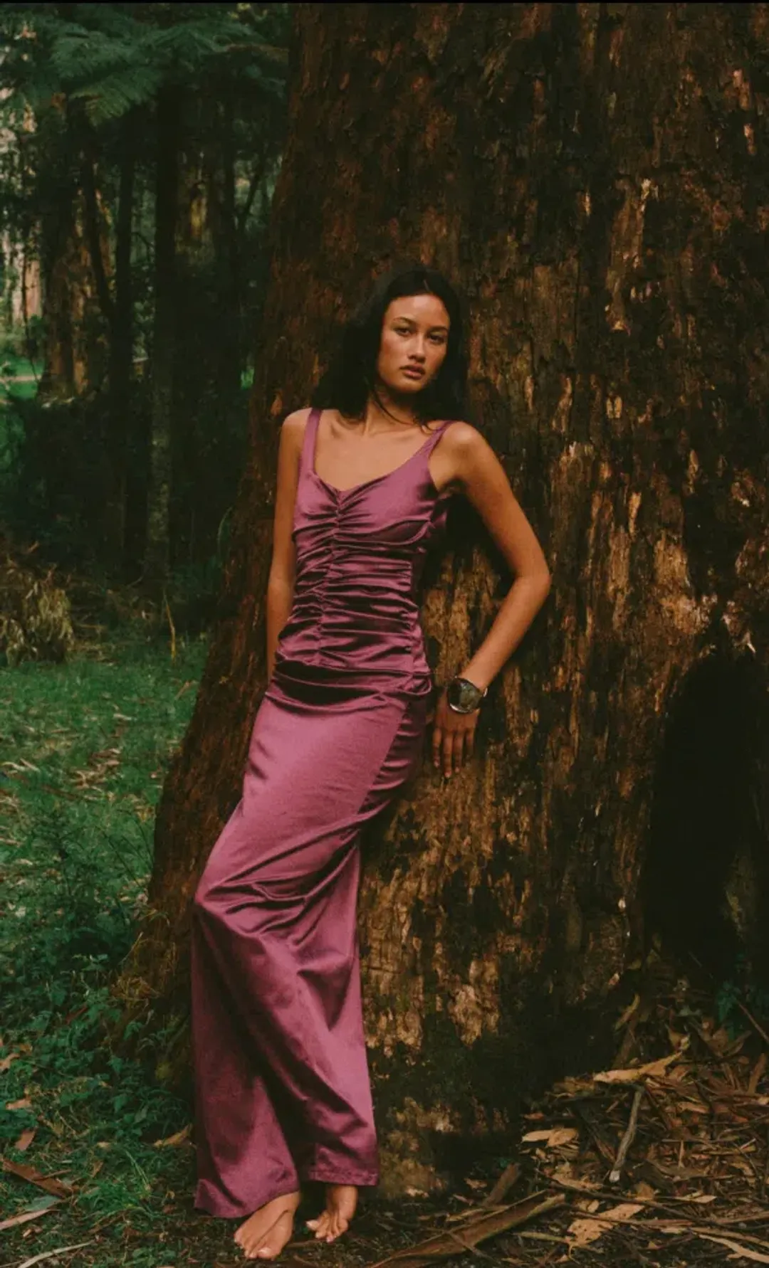 Ance gria Atlein Gown - Plum size 8 for rent on The Volte - main image