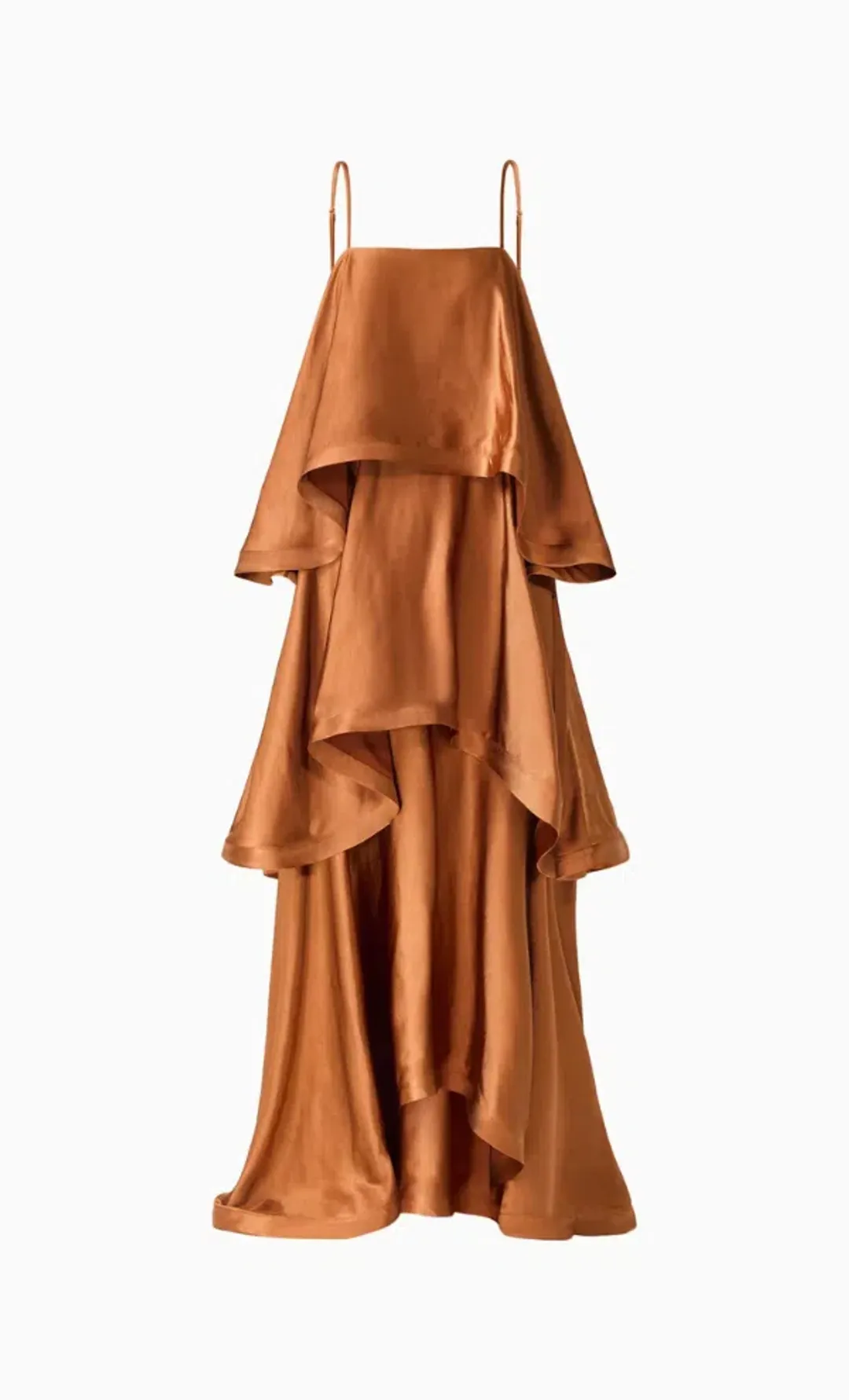 Elliatt  Tilly Tiered Maxi Dress in Toffee Brown for rent on The Volte - main image