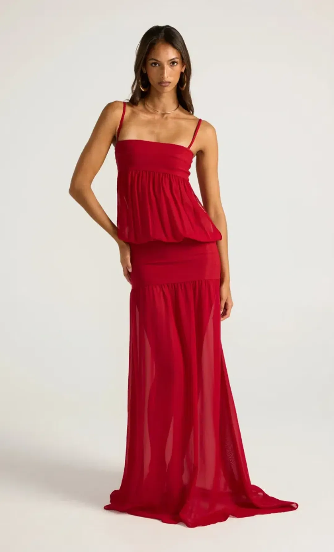 Ance Gria Romeo Gown - Red S for rent on The Volte - main image