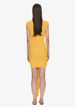 Christopher Esber Bezel Quartz Disconnect Short Sleeve Mini Dress Valencia Size 8 for rent on The Volte - image 2