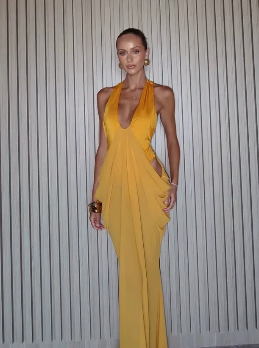 Atoìr Mina Maxi Dress Saffron 6 for rent on The Volte - main image