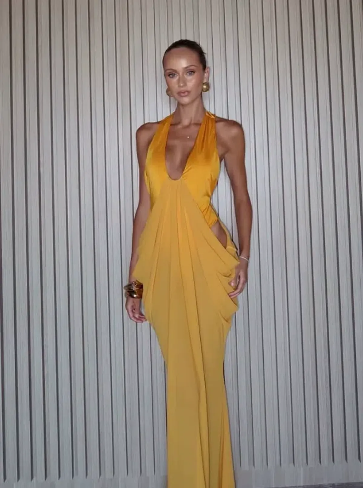 Atoìr Mina Maxi Dress Saffron 6 for rent on The Volte - main image
