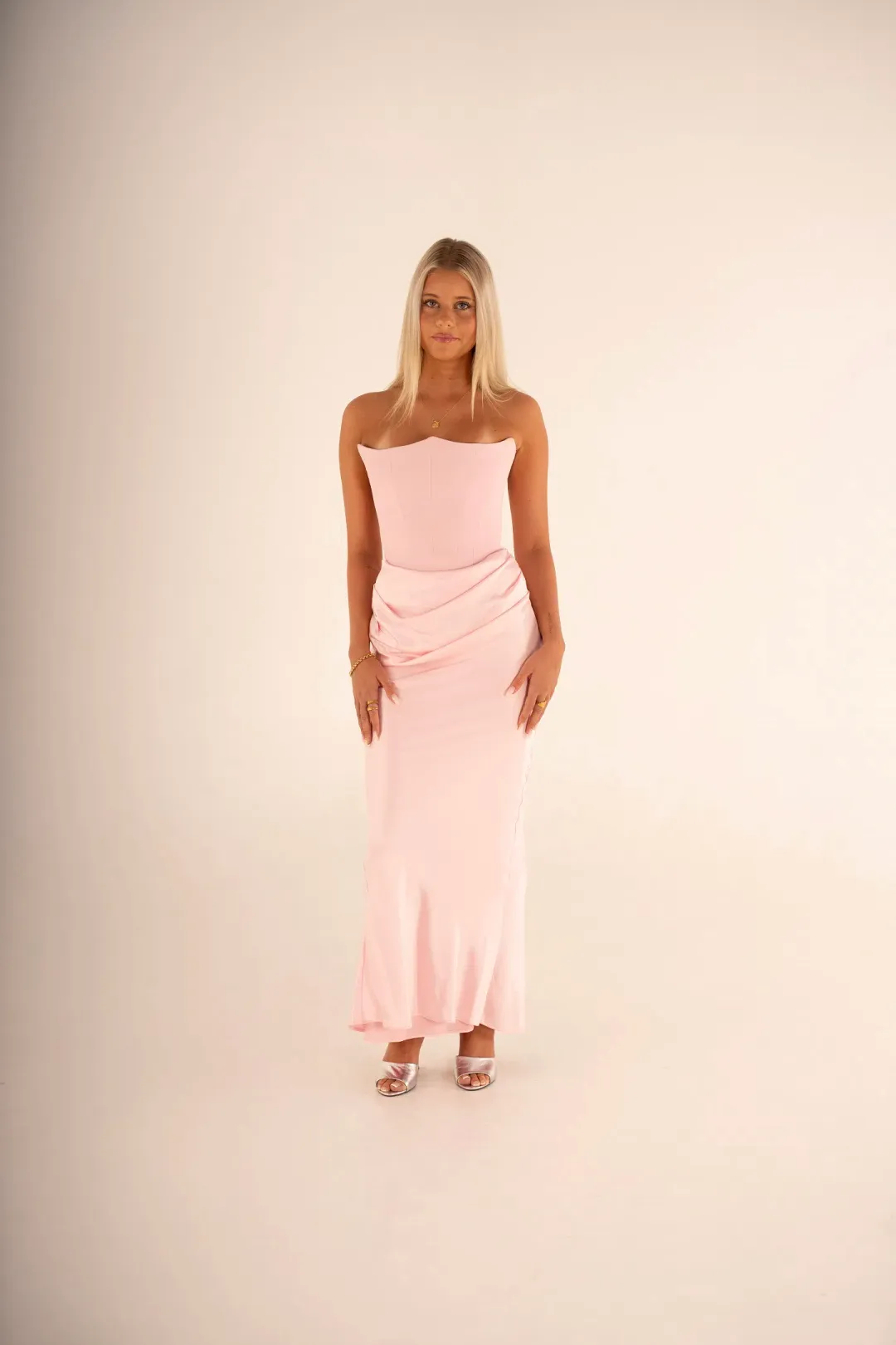 House of Cb Persephone Gown Pink for rent on The Volte - main image