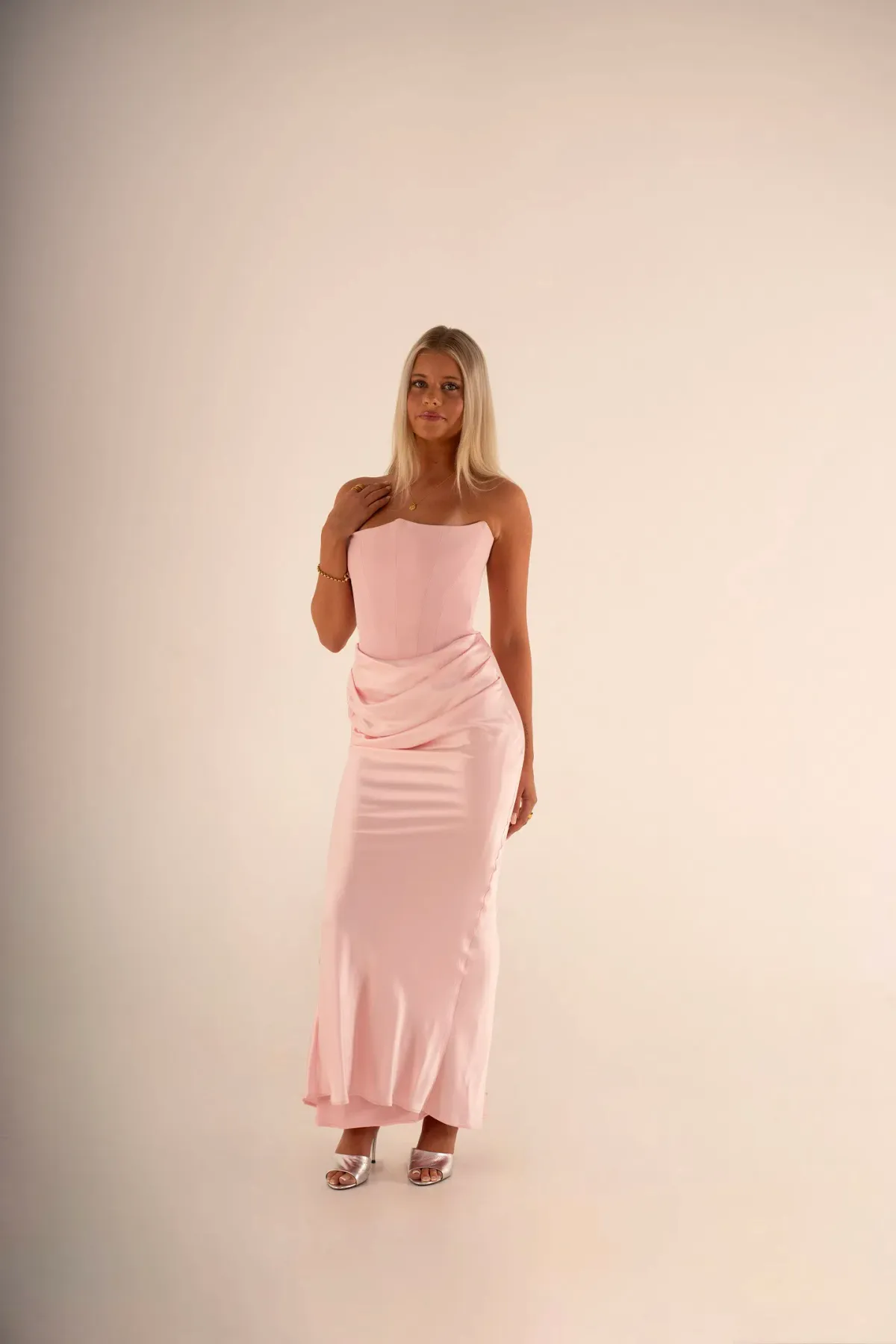 House of Cb Persephone Gown Pink for rent on The Volte - main image