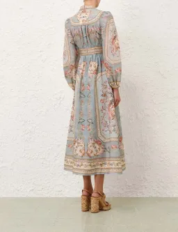 Zimmermann Roselight Plunge Midi Dress - size 1 for rent on The Volte - image 3