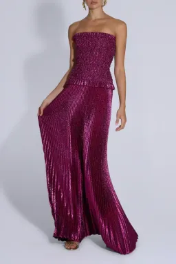 Lidee Maya Gown in Sangria Glitter Size 6 for rent on The Volte - image 5
