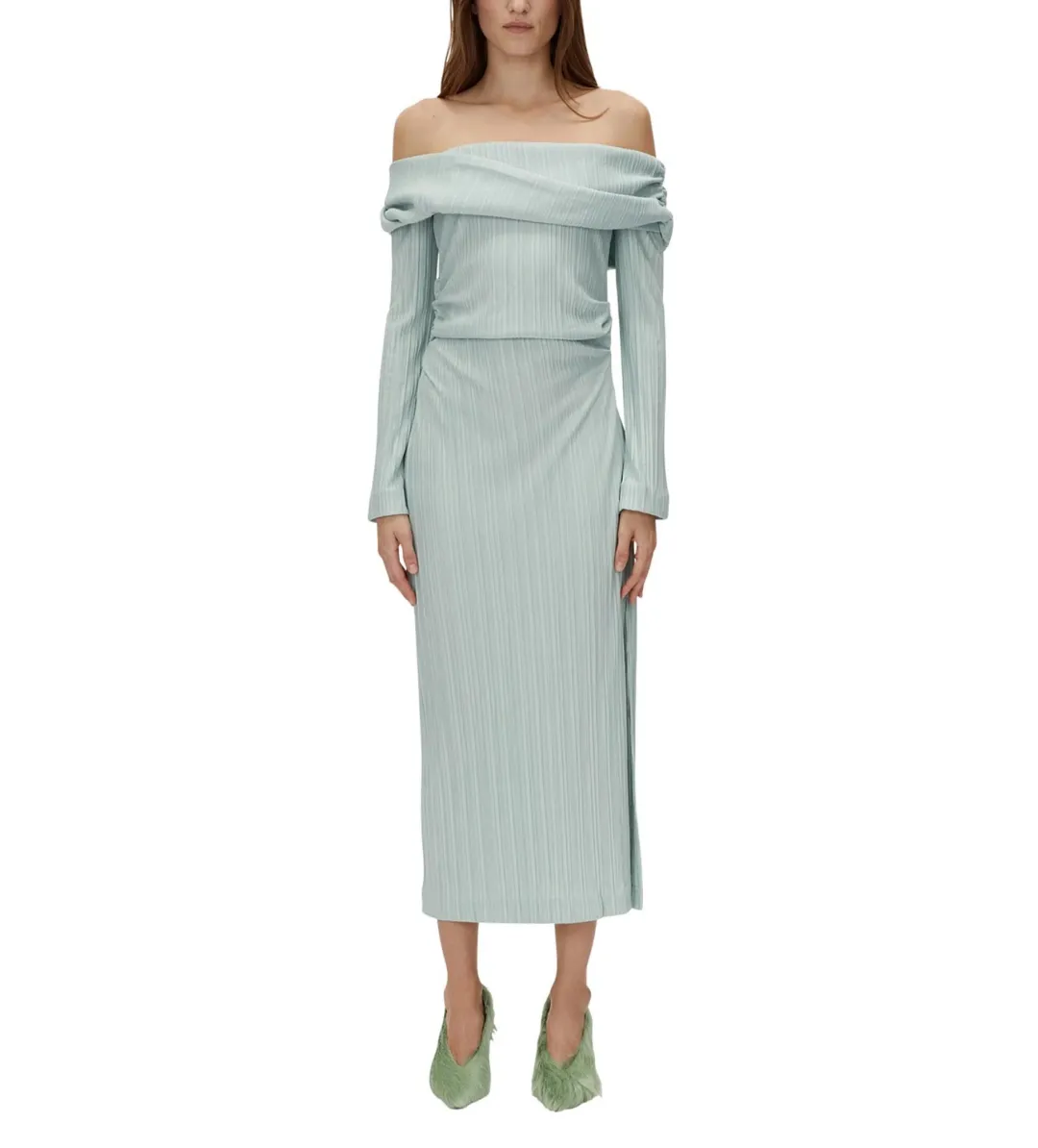 Camilla And Marc Shaw Midi Dress Dusty Mint Size 12 for rent on The Volte - main image